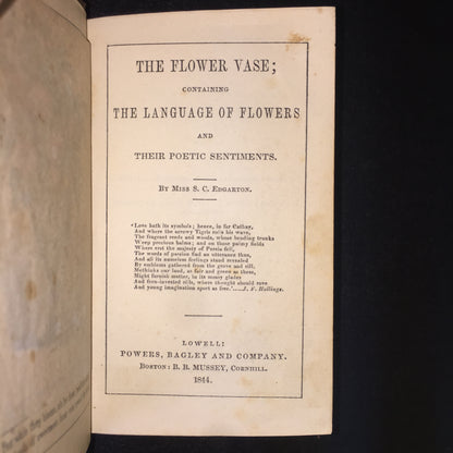 The Flower Vase - S.C. Edgarton - 1844