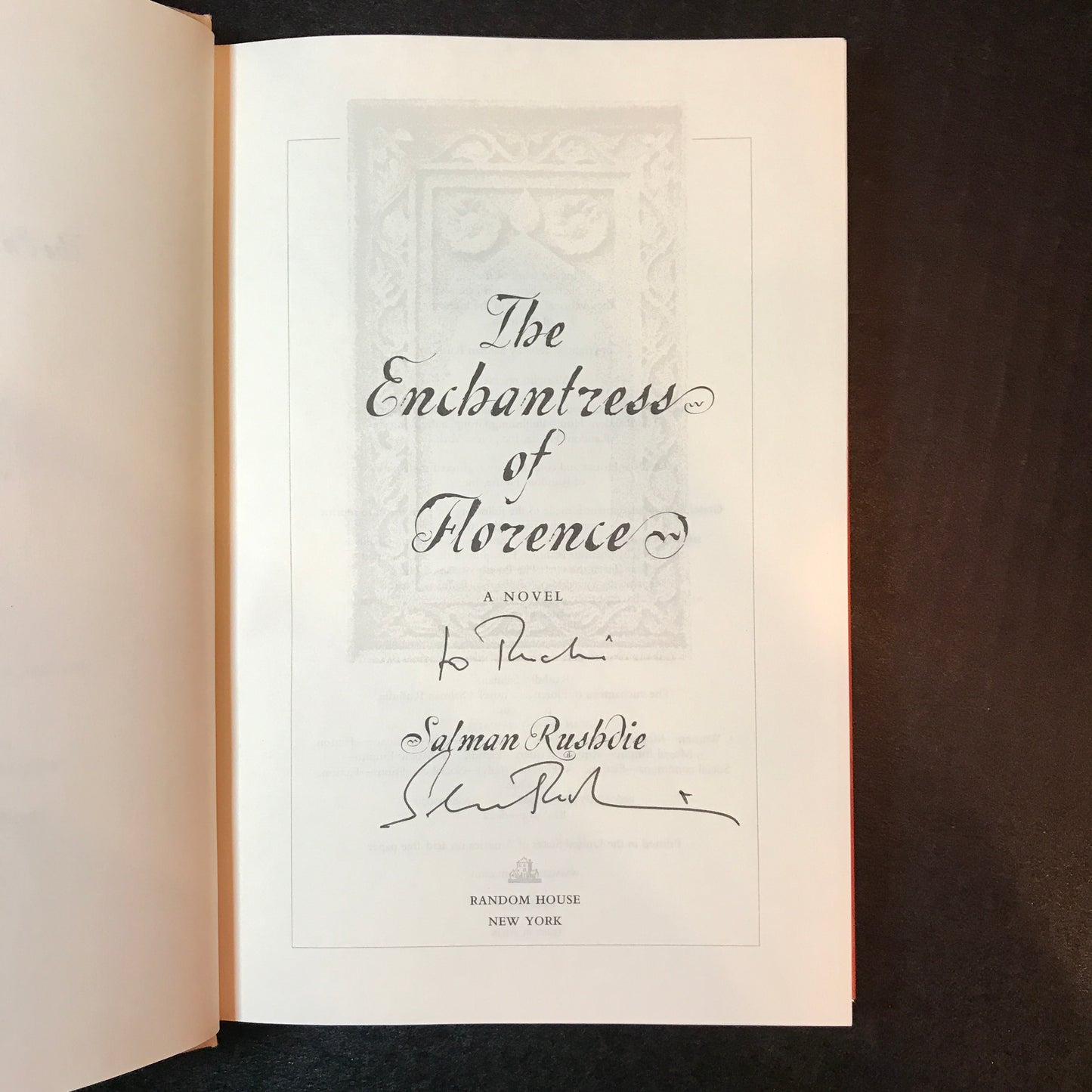 The Enchantress of Florence - Salman Rushdie - Signed - 2008