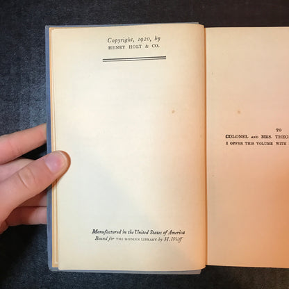 Jungle Peace - William Beebe - 1st Modern Library - 1920