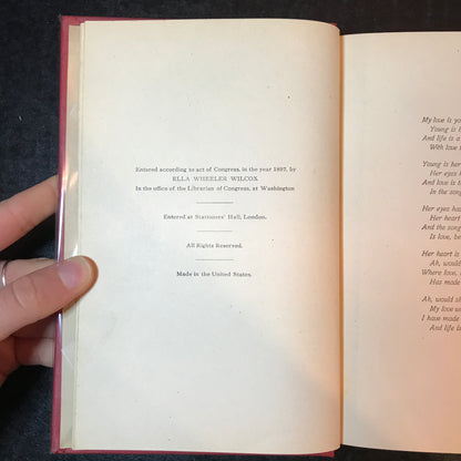 Three Women - Ella Wheeler Wilcox - 1st Edition - 1897