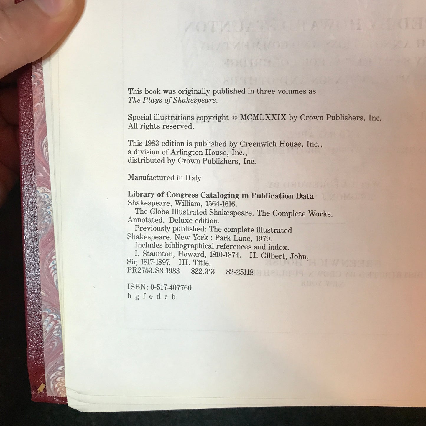 The Globe Illustrated Shakespeare - William Shakespeare - 1983