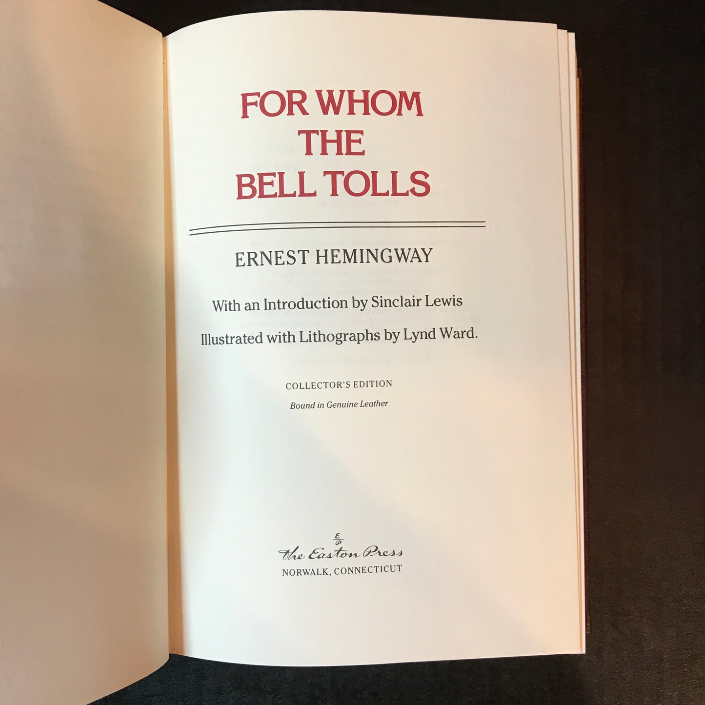Hemingway Set - Ernest Hemingway - Easton Press - 19 Volumes - 1970, 1990