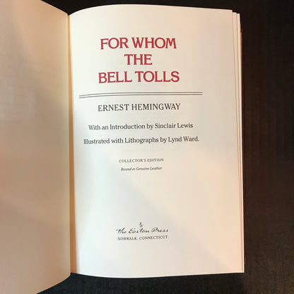 Hemingway Set - Ernest Hemingway - Easton Press - 19 Volumes - 1970, 1990