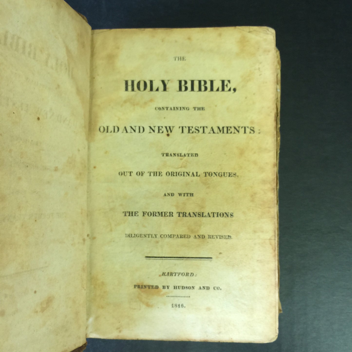 The Holy Bible - Hudson And Co. - 1816