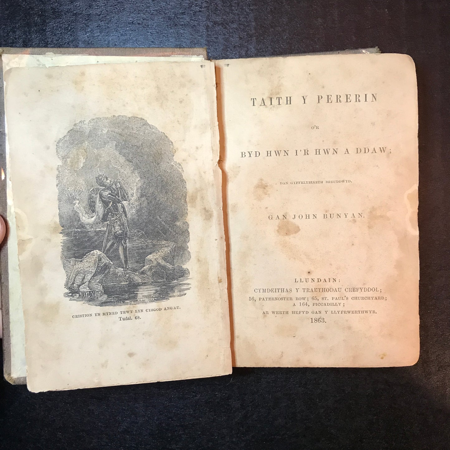 The Pilgrim's Journey - John Bunyan - Welsh - 1863