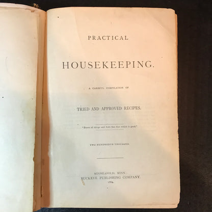 Practical Housekeeping - Buckeye Publishing Company - 1884
