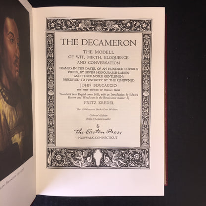 The Decameron - John Boccaccio - Easton Press - Edge Wear - 1980