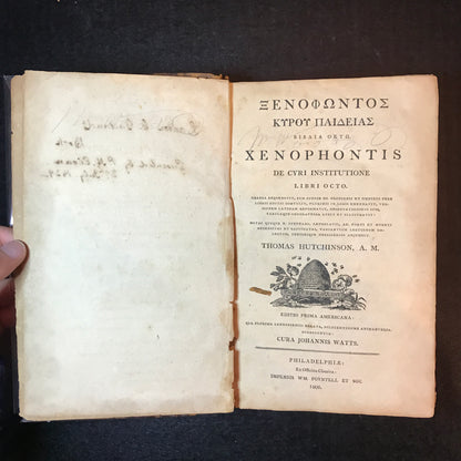 Xenophontis De Cyri Institutione Libri Octo - Thomas Hutchinson - In Latin - 1806