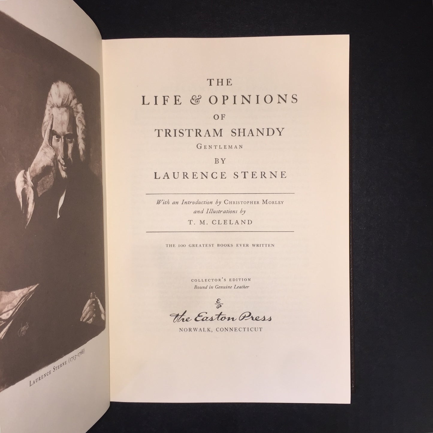 The Life and Opinions of Tristram Shandy, Gent. - Laurence Sterne - Easton Press - Edge Wear - 1980