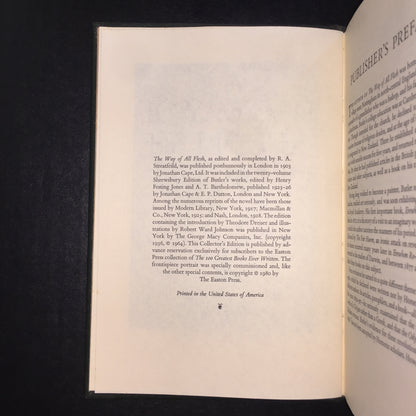 The Way of All Flesh - Samuel Butler - Easton Press - Bottom Edge Wear - Gilt Loss - 1980