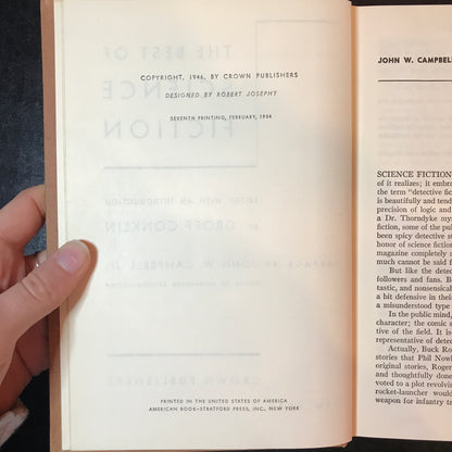 The Best of Science Fiction - Edited by Groff Conklin - 1st Edition - 1946