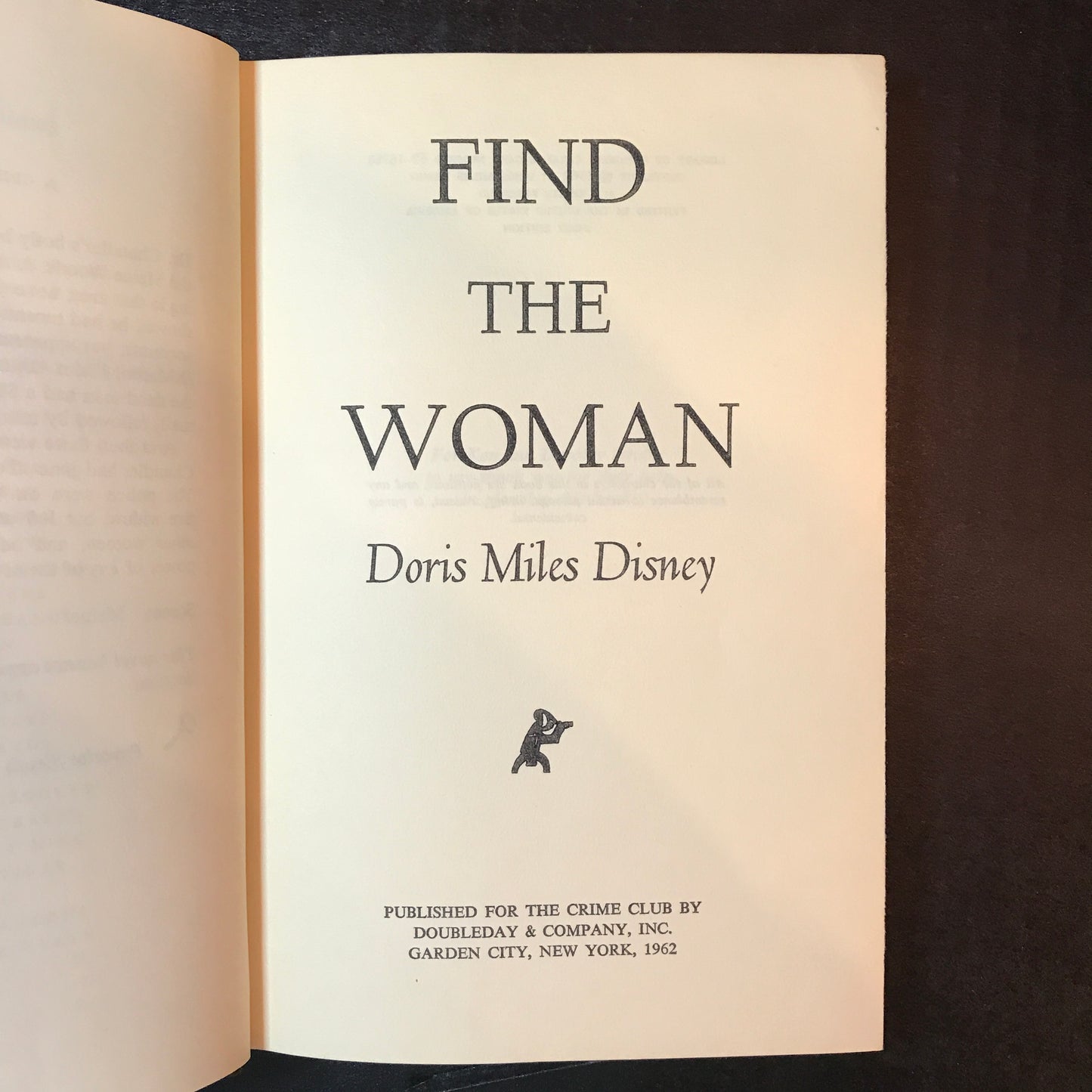 Find the Woman - Doris Miles Disney - 1st Edition - 1962