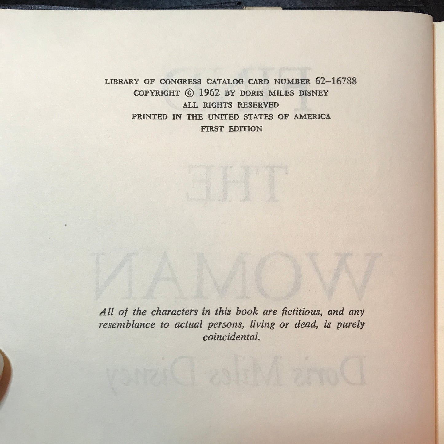 Find the Woman - Doris Miles Disney - 1st Edition - 1962