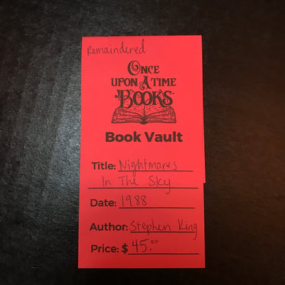 Nightmares in the Sky - Stephen King - Remaindered - 1988