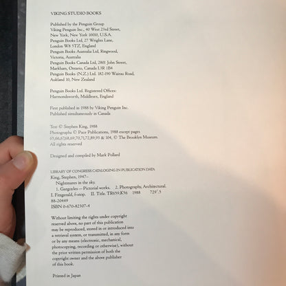 Nightmares in the Sky - Stephen King - 1988