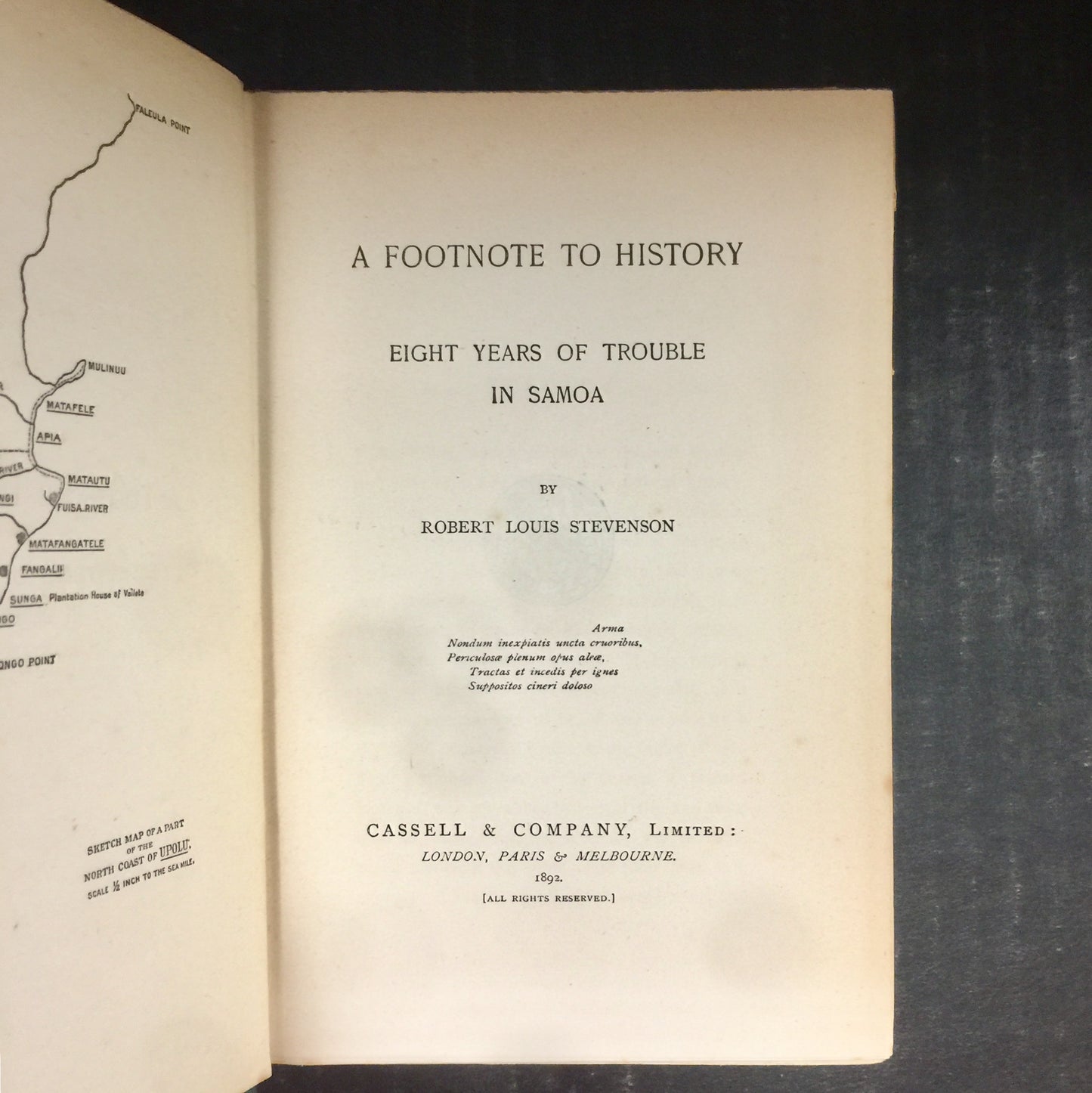 A Footnote to History - Robert Louis Stevenson - First Edition - 1892