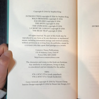 Six Scary Stories - Stephen King - 2016