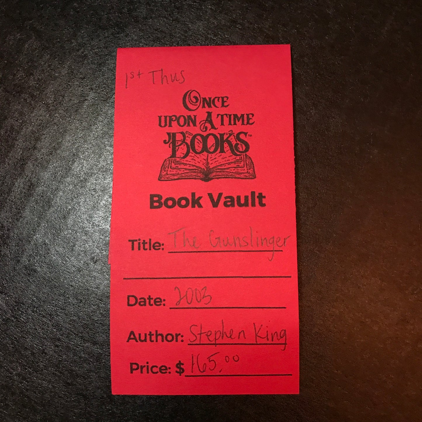 The Gunslinger - Stephen King - 1st Thus - 2003