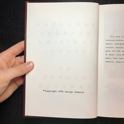 Sequoyah Orphans Training School - George Cameron - Signed - 1994