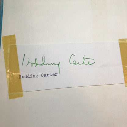 Southern Legacy - Hodding Carter - Signed - 1st Edition - 1950