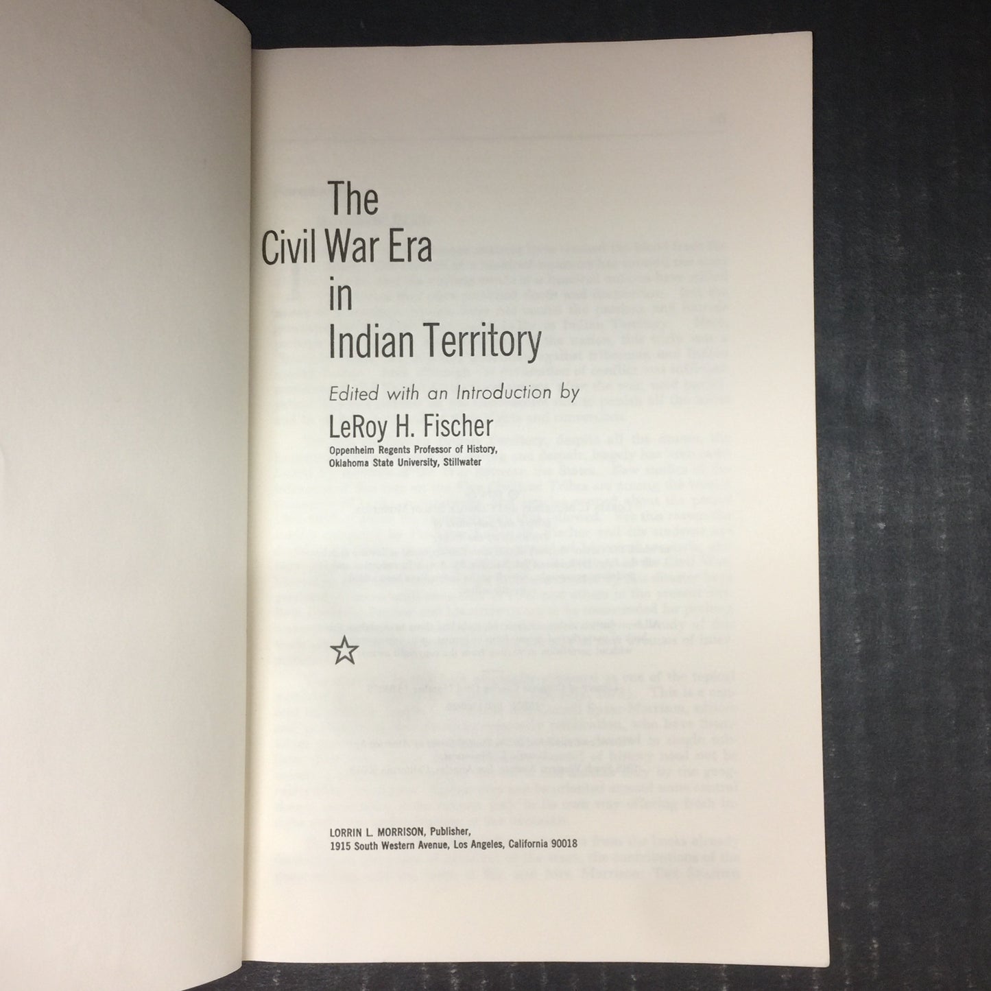 The Civil War Era in Indian Territory - LeRoy H. Fischer - Last Copy Sold - 1974