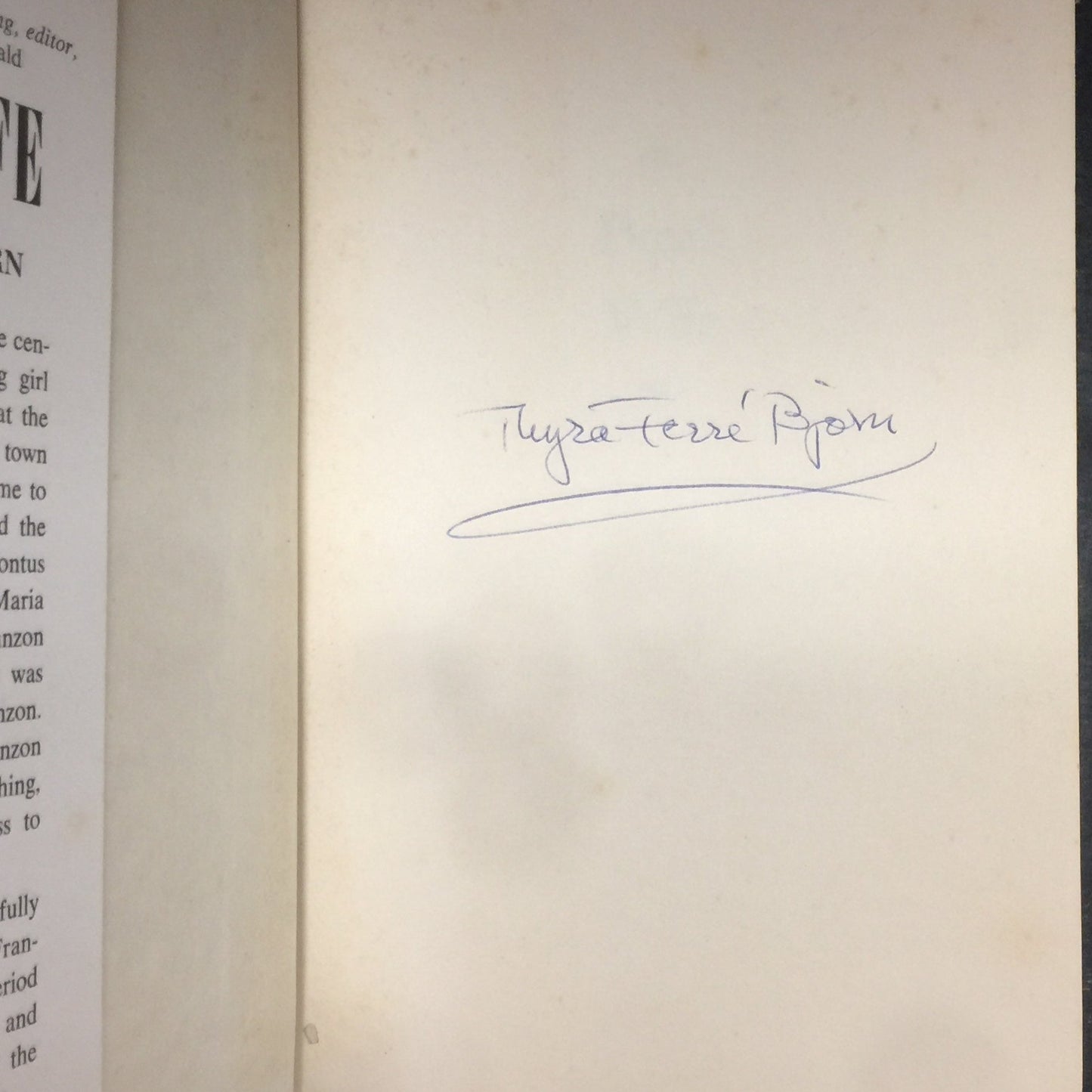 Papa's Wife - Thyra Ferre Bjorn - Signed by Author - Nineteenth Printing - 1968