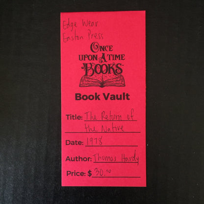 The Return of the Native - Thomas Hardy - Easton Press - 1978