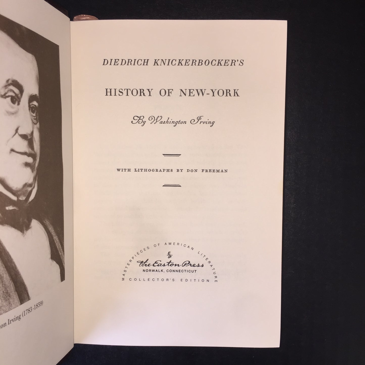 Knickerbocker's History of New York - Washington Irving - Easton Press - 1980