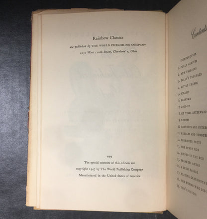 An Old-Fashioned Girl - Louisa May Alcott - Very Scarce With Dust Jacket - 1947