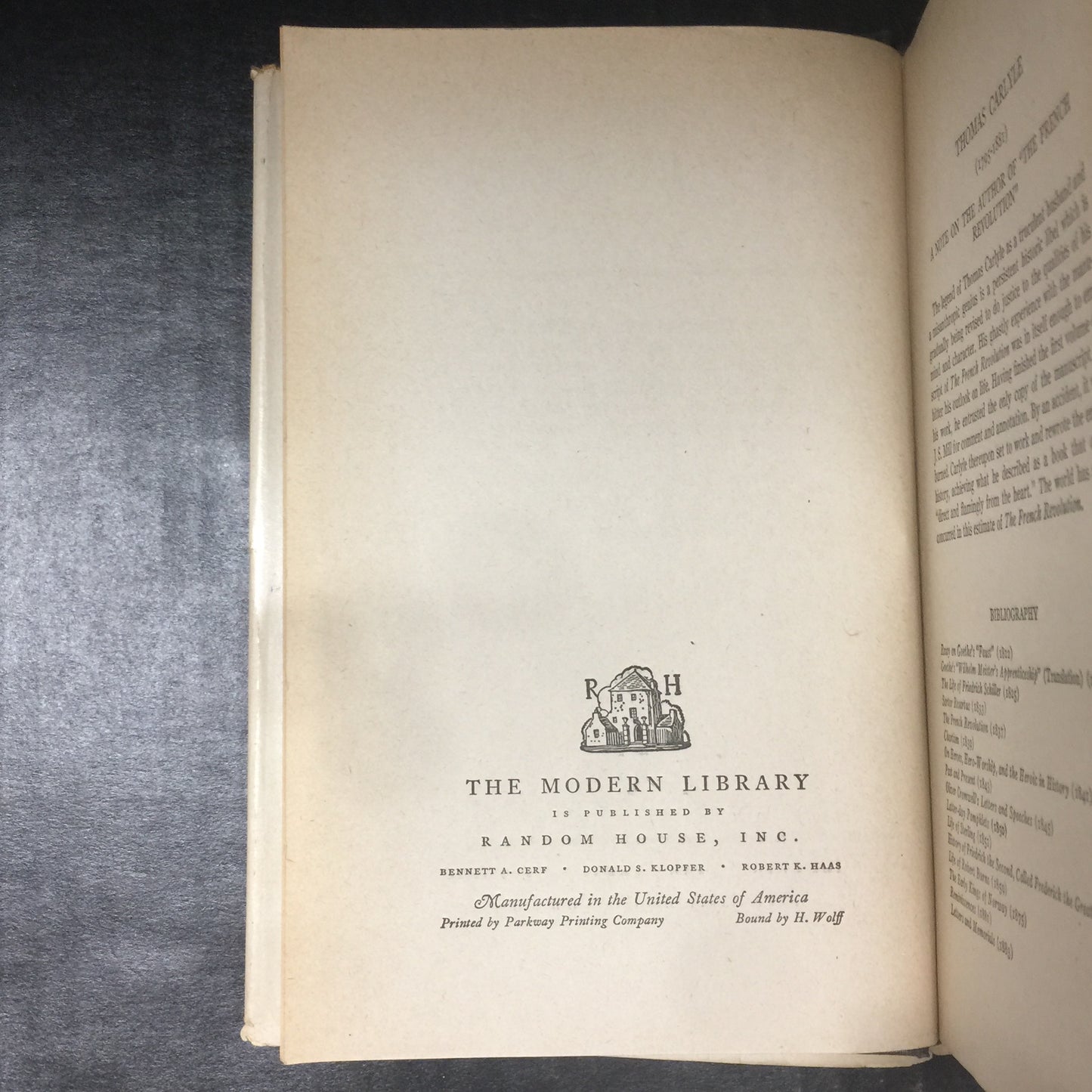 The French Revolution - Thomas Carlyle - Modern Library Edition - 1934