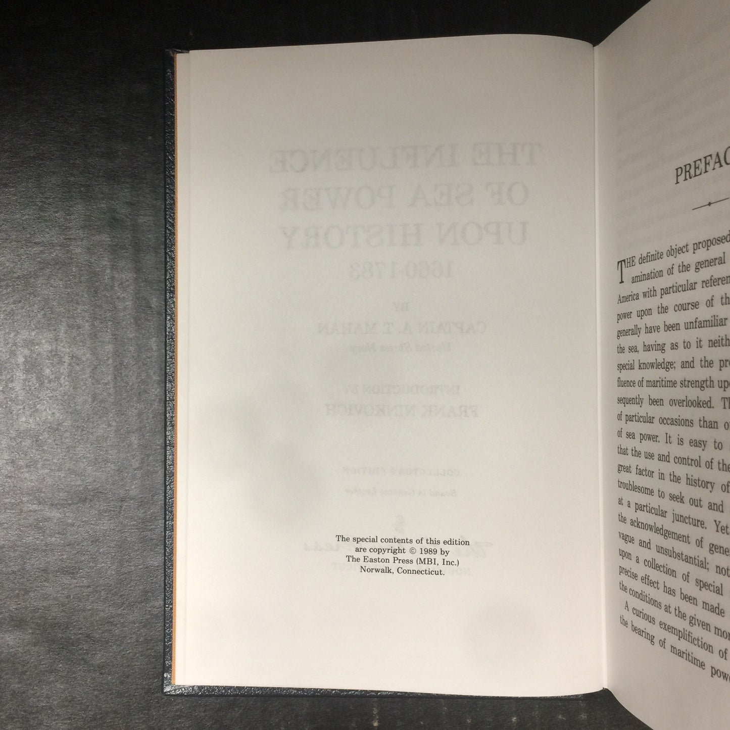 The Influence of Sea Power Upon History - Captain A. T. Mahan - Easton Press - 1989