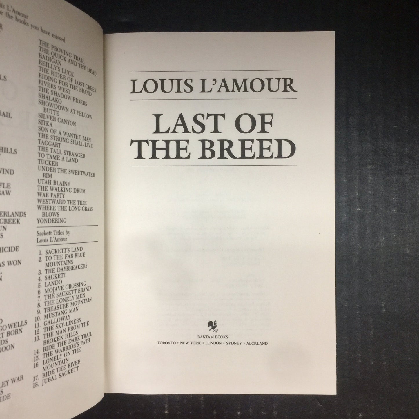 Last of The Breed - Louis L'Amour - 1986