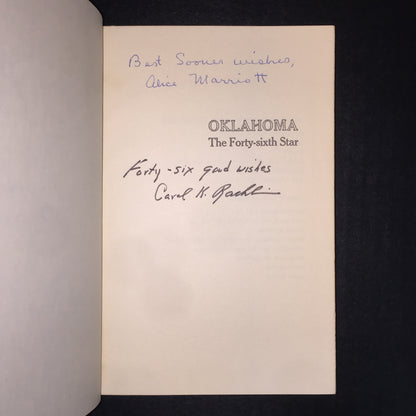 Oklahoma: The Forty-sixth Star - Alice Mariott and Carol K. Rachlin - Signed - 1973