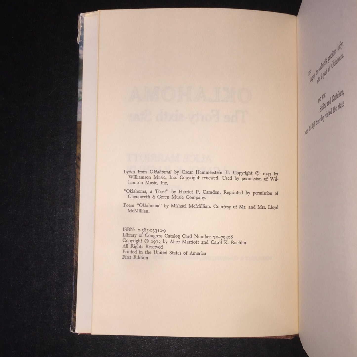 Oklahoma: The Forty-sixth Star - Alice Mariott and Carol K. Rachlin - Signed - 1973