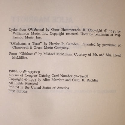 Oklahoma: The Forty-sixth Star - Alice Mariott and Carol K. Rachlin - Signed - 1973