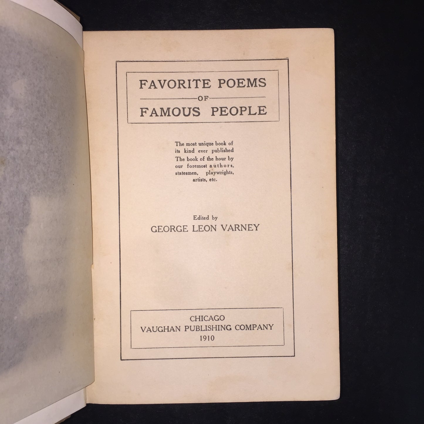 Favorite Poems of Famous People - George Leon Varney - 1910