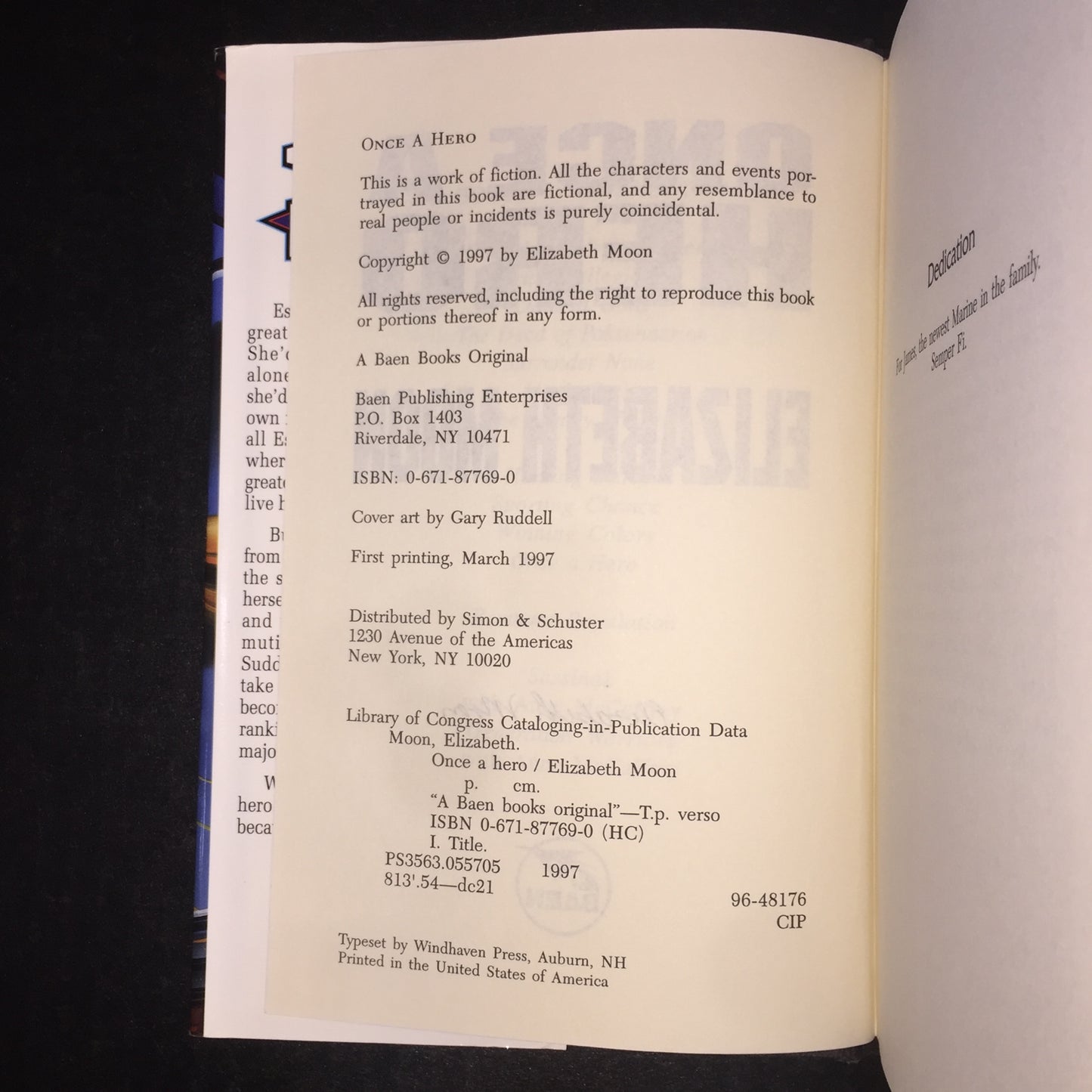 Once A Hero - Elizabeth Moon - 1st Edition - Signed - 1997