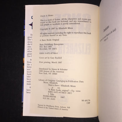 Once A Hero - Elizabeth Moon - 1st Edition - Signed - 1997