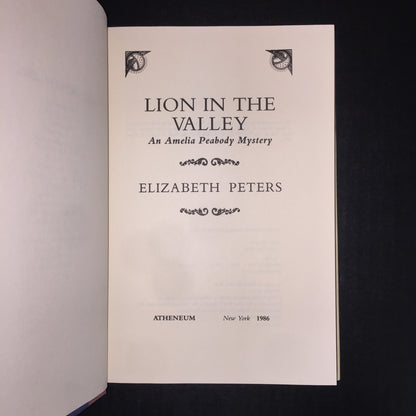 Lion in the Valley - Elizabeth Peters - 1st Edition - 1986