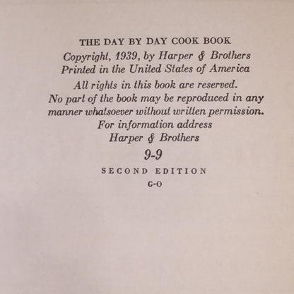 The Day by Day Cook Book - Demetria Taylor and Gertrude Lynn - 1939