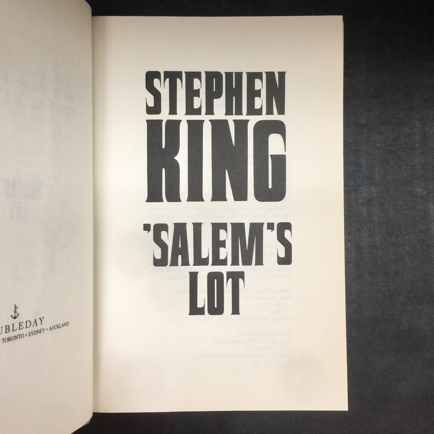 Salem's Lot - Stephen King - 1975