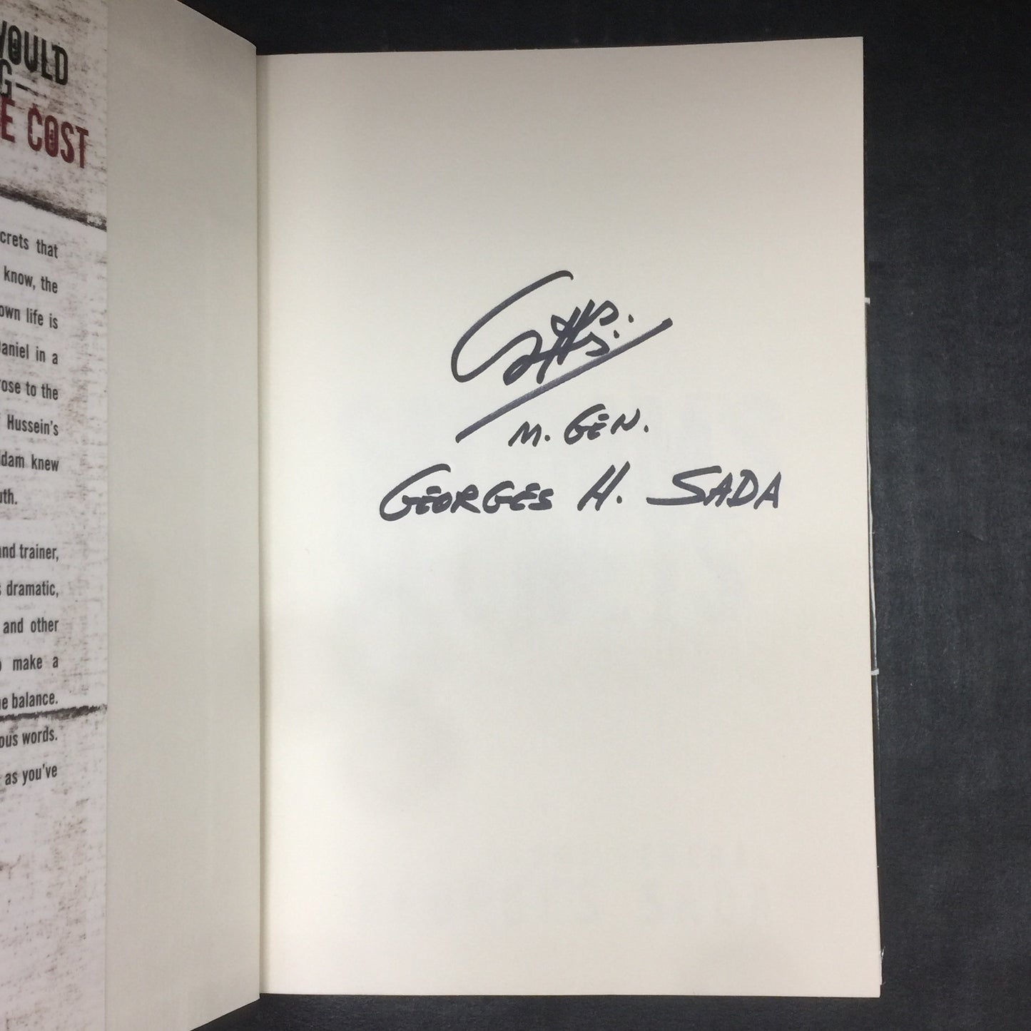 Saddam's Secrets - Georges Sada - Signed by Author - 2006