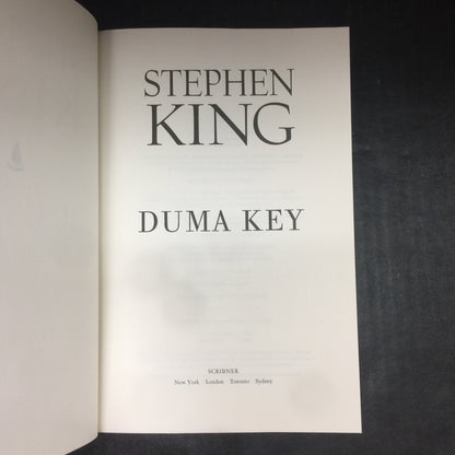 Duma Key - Stephen King - First Edition - 2008