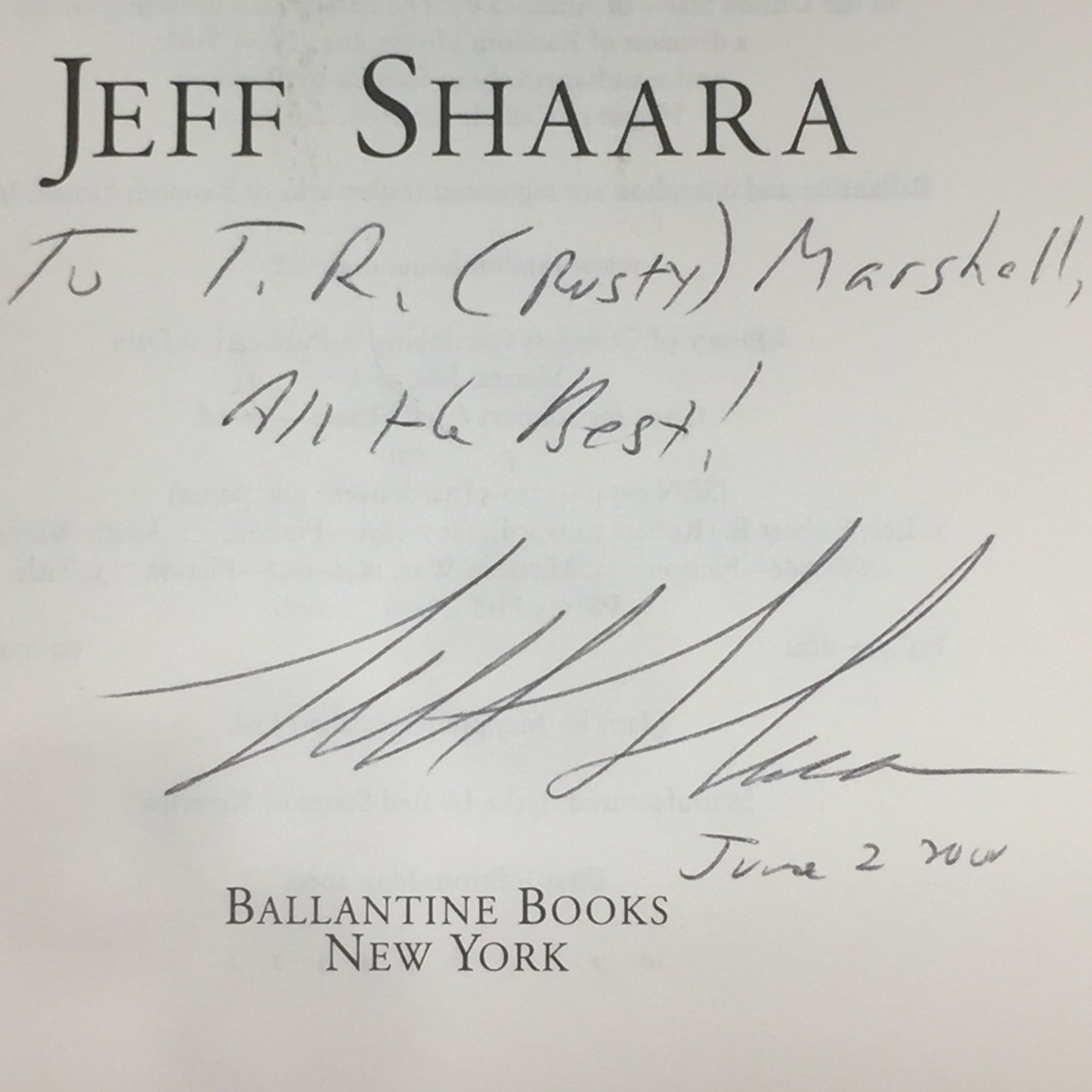 Gone For Soldiers - Jeff Shaara - Signed by Author - First Edition - 2000