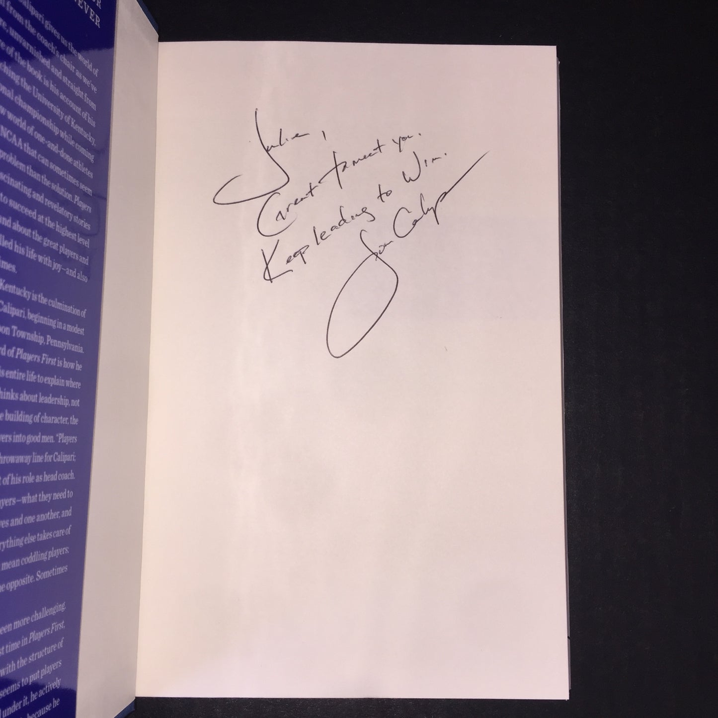 Players First: Coaching from the Inside Out - John Calipari - Signed - 2014