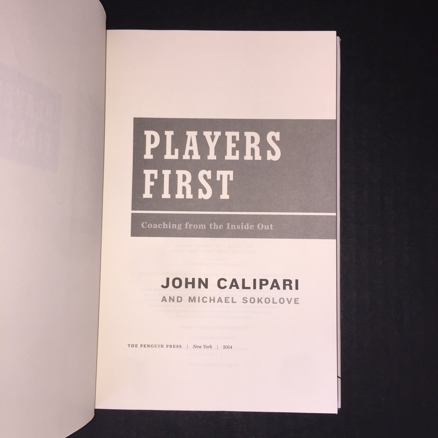 Players First: Coaching from the Inside Out - John Calipari - Signed - 2014