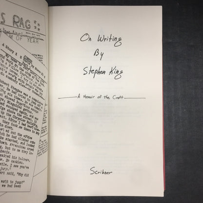 On Writing - Stephen King - First Edition - 2000