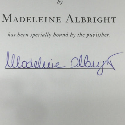 Memo To The President Elect - Madeleine Albright - Signed by Author - First Edition - 2008