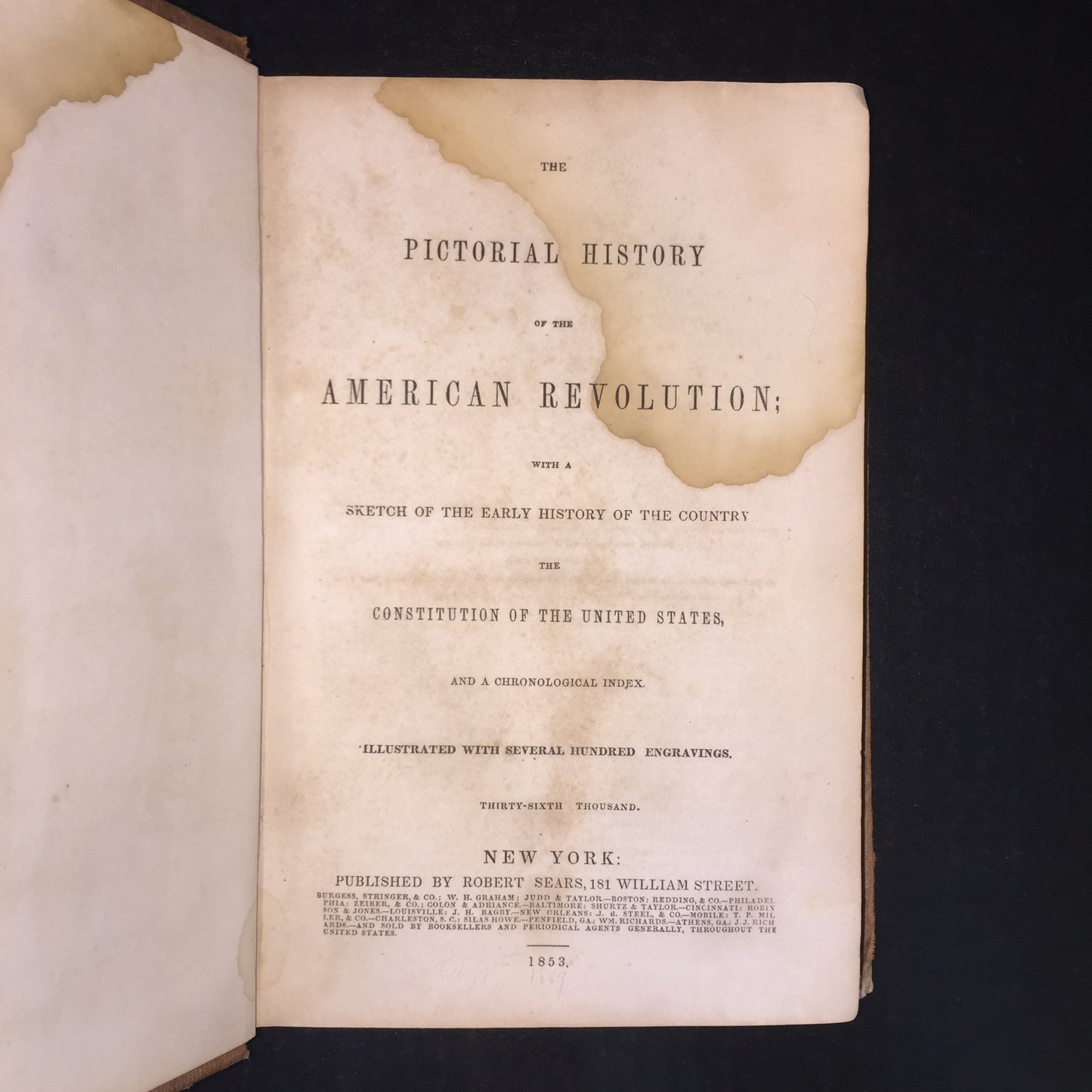 The Pictorial History of the American Revolution - Robert Sears - Later Print - 1853