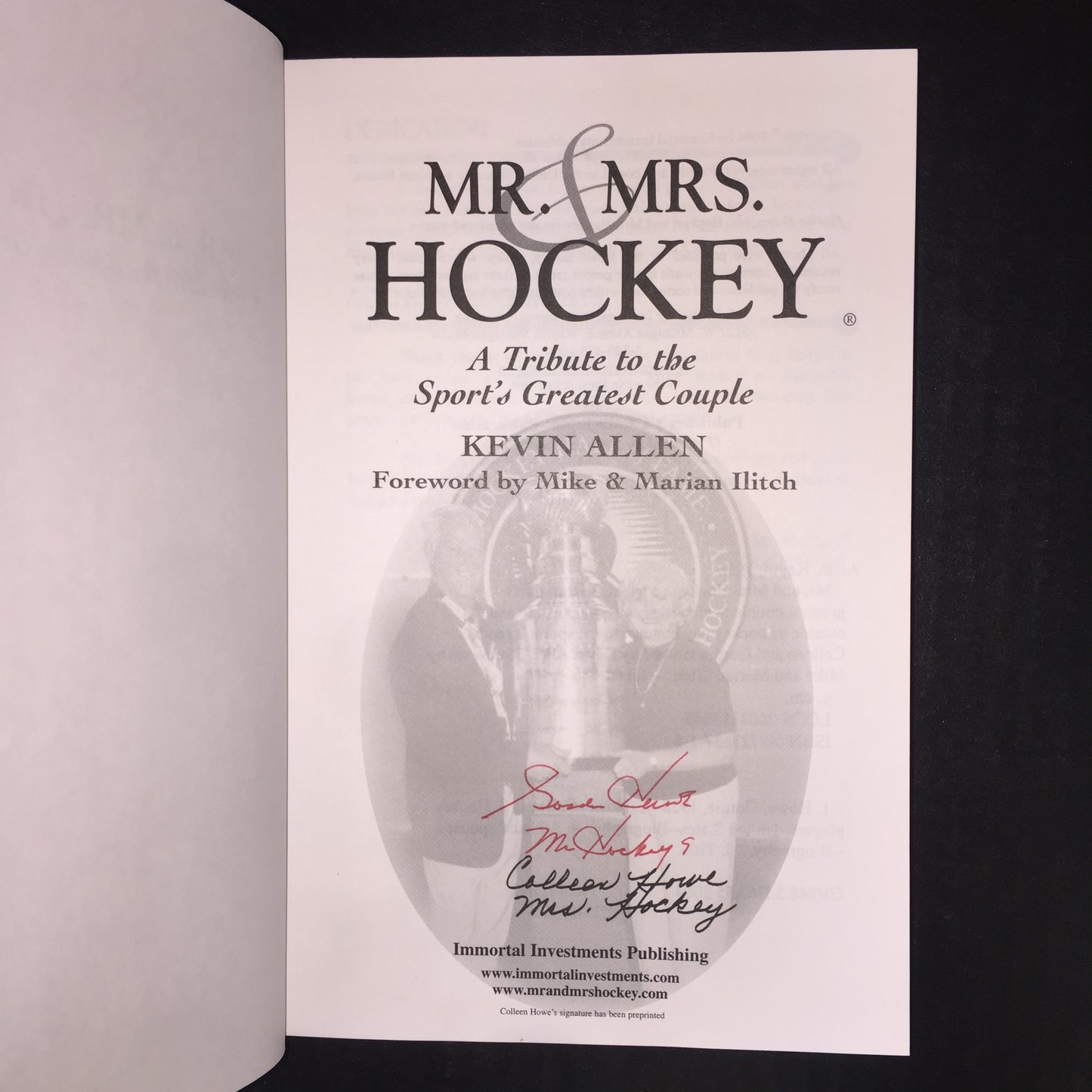 Mr. and Mrs. Hockey - Kevin Allen - Signed - 2004